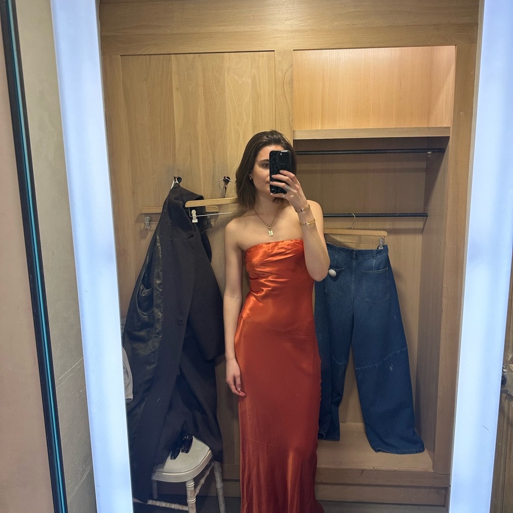 Anthropologie Orange Maxi Dress